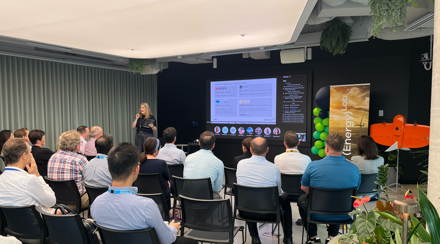 Megan Fisher, EnergyLab CEO, Speaking at the EnergyLab pitch day at Endeavour Energy